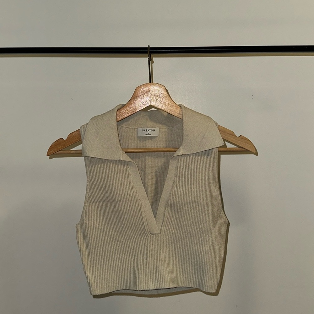 Babaton Sculpt Knit Polo Top